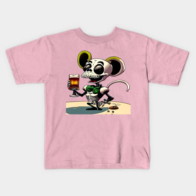 Skeleton mouse Kids T-Shirt by sweetvision